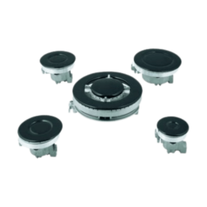 Complete Triple Gas Burner System with 2mm glossy/matte enamel Burner Cover